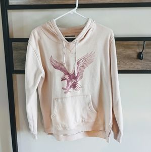 American Eagle dusty pink graphic hoodie